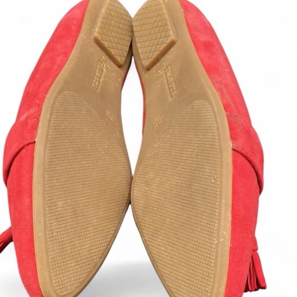 Talbots Red Suede Tassel Loafers - Women's - Picture 5 of 6
